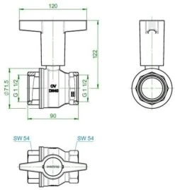 Oventrop Kugelhahn Optibal Knebelgriff 1077112 DN40, 1 1/2" Innengewinde, PN16, Messing 7 Oventrop Kugelhahn Optibal Knebelgriff 1077112 DN40, 1 1/2" Innengewinde, PN16, Messing -Geberit Store Oventrop Kugelhahn Optibal Knebelgriff 1077112 DN40 1 1 2 Innengewinde PN16 Messing 2