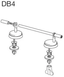 Pressalit Spezialscharnier DB4999 Montage Von Unten, Edelstahl