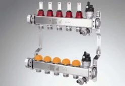 Purmo Heizkreisverteiler FF7MSSD024AKDB5 2 Kreise, 203 Mm Lang, 1", Edelstahl, Dynamic