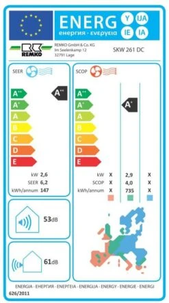 Remko Raumklima Wandgerät SKW 261 DC 1648261 Split-Ausführung, 2,6kW, Klimaanlage 9 Remko Raumklima Wandgerät SKW 261 DC 1648261 Split-Ausführung, 2,6kW, Klimaanlage -Geberit Store Remko Raumklima Wandgeraet SKW 261 DC 1648261 Split Ausfuehrung 26kW Klimaanlage 3