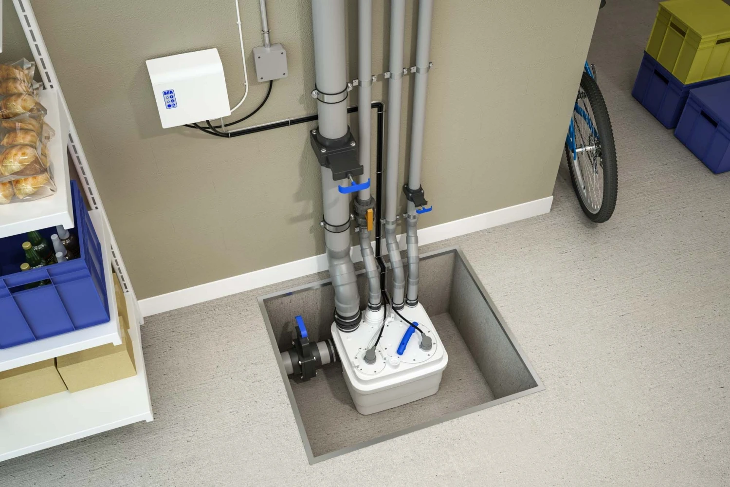 SFA Sanicubic 1 WP Hebeanlage 0039WPNM 230 V, Für Die Komplette Abwasserentsorgung 4 SFA Sanicubic 1 WP Hebeanlage 0039WPNM 230 V, Für Die Komplette Abwasserentsorgung – Bild 2