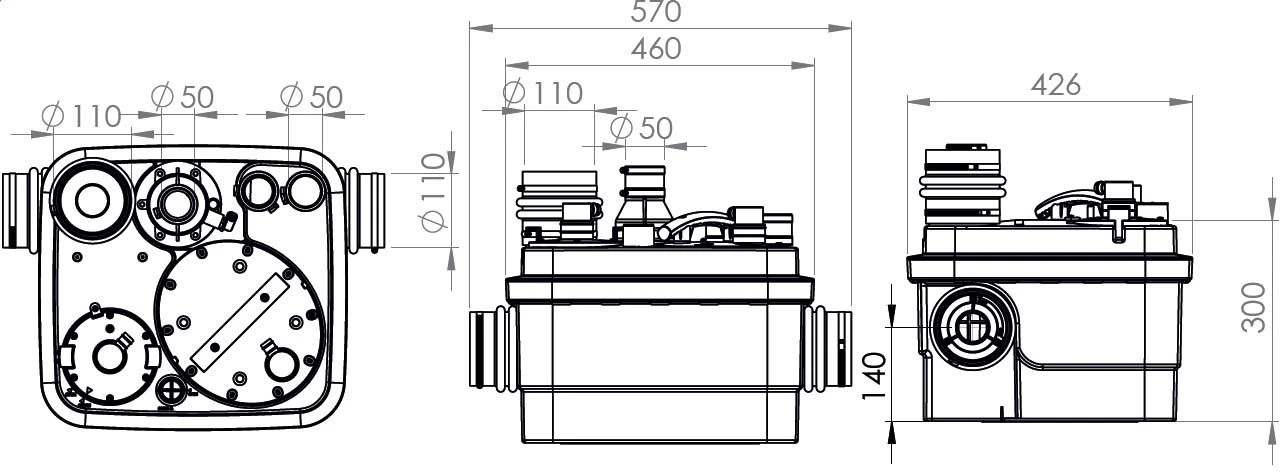 SFA Sanicubic 1 WP Hebeanlage 0039WPNM 230 V, Für Die Komplette Abwasserentsorgung 5 SFA Sanicubic 1 WP Hebeanlage 0039WPNM 230 V, Für Die Komplette Abwasserentsorgung – Bild 3