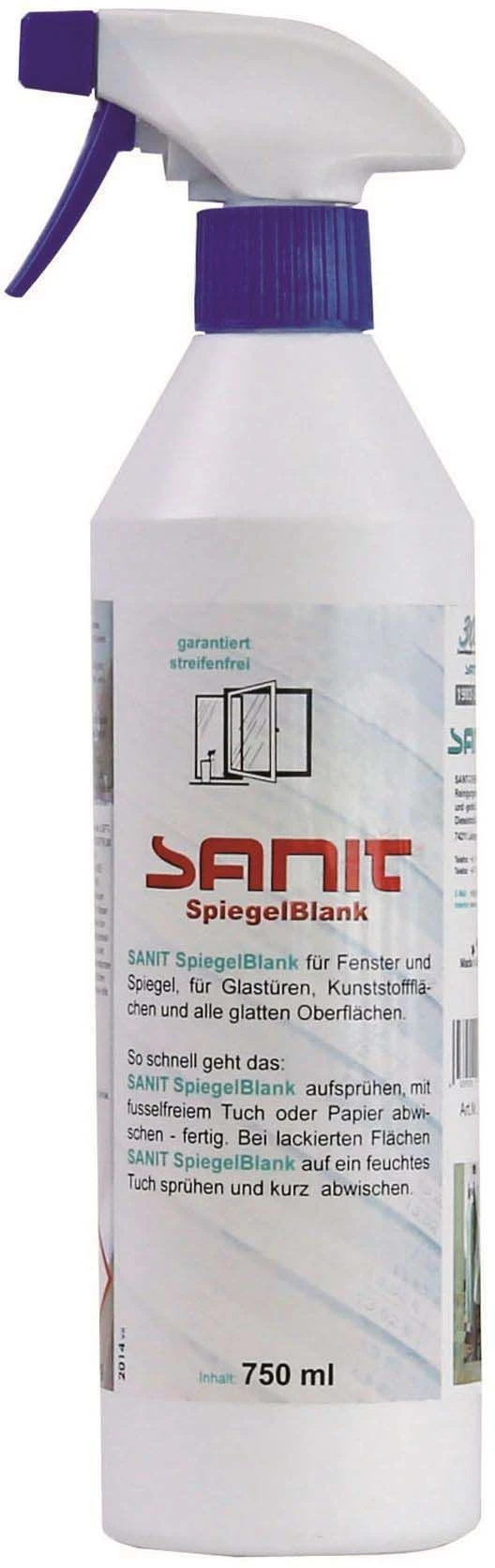 Sanit SpiegelBlank Reiniger 3046 750 Ml, Flasche, Für Fenster Und Spiegel 3 Sanit SpiegelBlank Reiniger 3046 750 Ml, Flasche, Für Fenster Und Spiegel