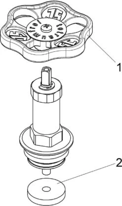 Schlösser Freistromventil-Oberteil 0018185000001 DN 50, G 2, Messing, Nichtsteigende Spindel -Geberit Store Schloesser Freistromventil Oberteil 0018185000001 DN 50 G 2 Messing nichtsteigende Spindel 2