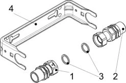 Schlösser Wasserzähler-Bügel 0022502500001 1" Qn 2,5, Starr, Waagerecht, Edelstahl, Verschraubungen 7 Schlösser Wasserzähler-Bügel 0022502500001 1" Qn 2,5, Starr, Waagerecht, Edelstahl, Verschraubungen -Geberit Store Schloesser Wasserzaehler Buegel 0022502500001 1 Qn 25 starr waagerecht Edelstahl Verschraubungen 2