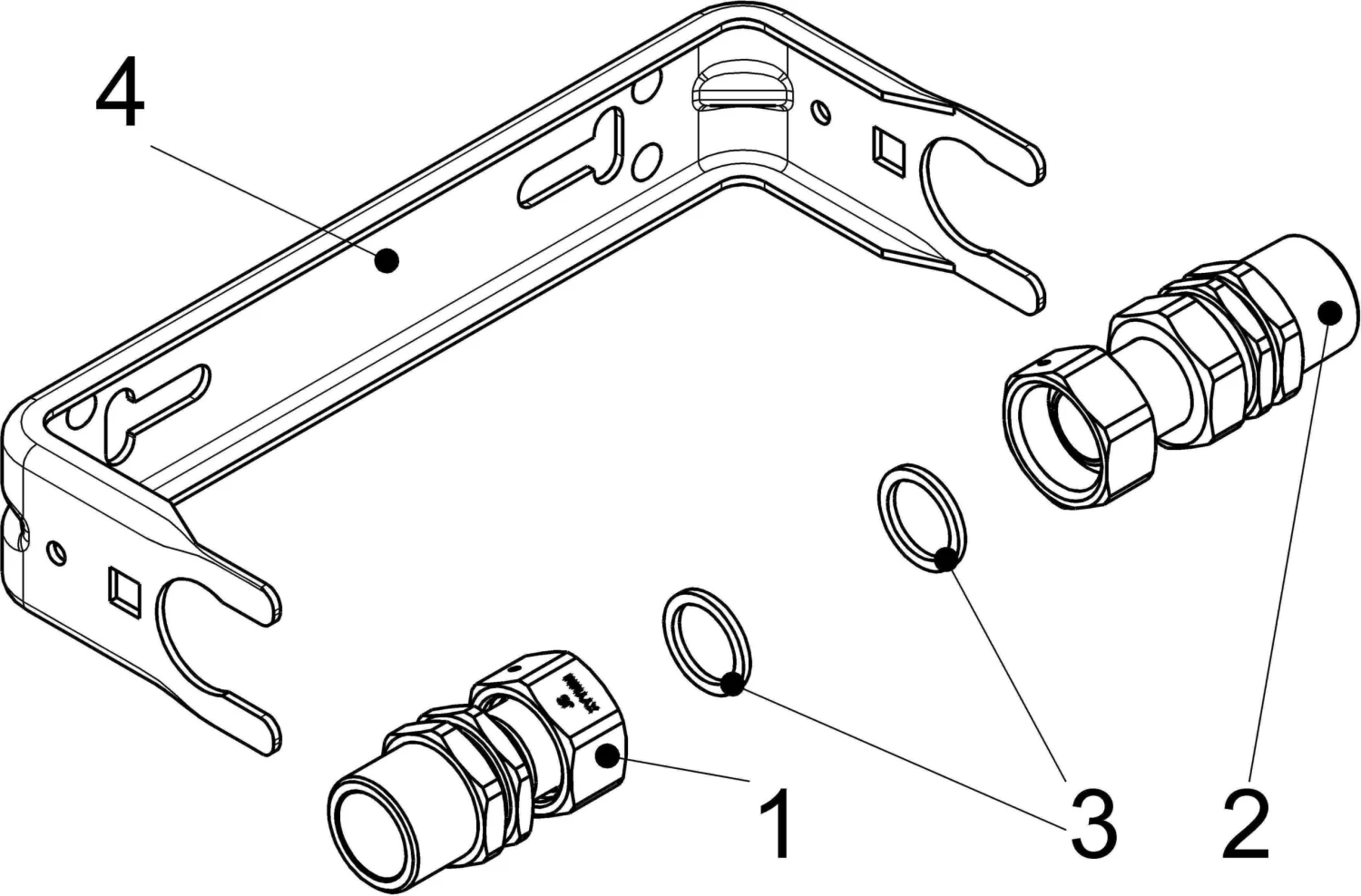 Schlösser Wasserzähler-Bügel 0022502500001 1" Qn 2,5, Starr, Waagerecht, Edelstahl, Verschraubungen 5 Schlösser Wasserzähler-Bügel 0022502500001 1" Qn 2,5, Starr, Waagerecht, Edelstahl, Verschraubungen – Bild 3