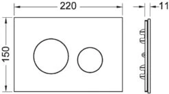 TECE TECEloop WC-Blende 9240616 Glas Titan, Für WC-Betätigungsplatte -Geberit Store TECE TECEloop WC Blende 9240616 Glas titan fuer WC Betaetigungsplatte 2