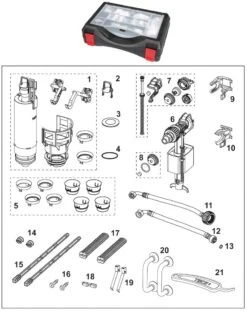 TECE TECEprofil Ersatzteilkoffer 9820000 Für TECE-Spülkasten