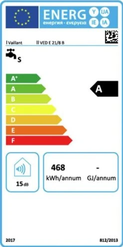 Vaillant Ved Elektro-Durchlauferhitzer 0010023794 21/8 B 21 KW, Elektronisch Geregelt -Geberit Store Vaillant Ved Elektro Durchlauferhitzer 0010023794 21 8 B 21 kW elektronisch geregelt 3