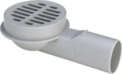 Viega Advantix Balkon-/Terrassenablauf 144319 DN 70, Kunststoff Grau, Ablauf Waagerecht, UV-beständig