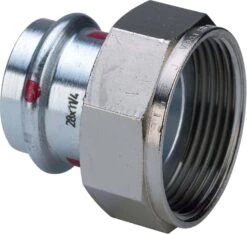 Viega Prestabo Verschraubung 601058 15 Mm X G 1, Stahl Unlegiert, Flachdichtend, SC-Contur