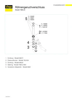 Viega Röhrengeruchsverschluss 115654 G 2xDN 50, Kunststoff Weiß, Mit 45Grad Ablaufbogen 7 Viega Röhrengeruchsverschluss 115654 G 2xDN 50, Kunststoff Weiß, Mit 45Grad Ablaufbogen -Geberit Store Viega Roehrengeruchsverschluss 115654 G 2xDN 50 Kunststoff weiss mit 45Grad Ablaufbogen 2