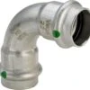 Viega Sanpress Inox Bogen 435653 22mm, Stahl Nichtrostend, 90Grad, SC-Contur -Geberit Store Viega Sanpress Inox Bogen 435653 22mm Stahl nichtrostend 90Grad SC Contur