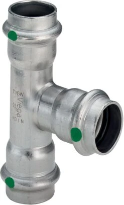 Viega Sanpress Inox T-Stück 435899 35x35x35mm, Stahl Nichtrostend, SC-Contur