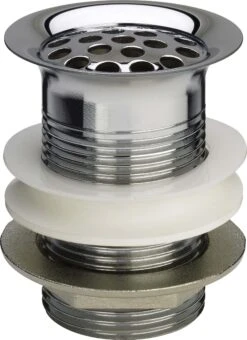 Viega Schaftventil 112936 G 1 1/4x60x70mm, Messing Verchromt, Mit Sieb