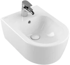 Villeroy Und Boch Avento Wand-Bidet 540500RW Stone White C-plus, 1 Hahnloch, Mit Überlauf