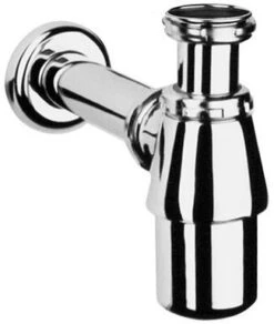 Vitra Flaschen-Siphon A45122 Chrom, G 1 1/4, Abgangsrohr Und Rosette