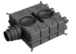 Wolf CWL Excellent Luftverteiler 2577595 8 Stutzen DN 75 Mit 4 Verschlusskappen