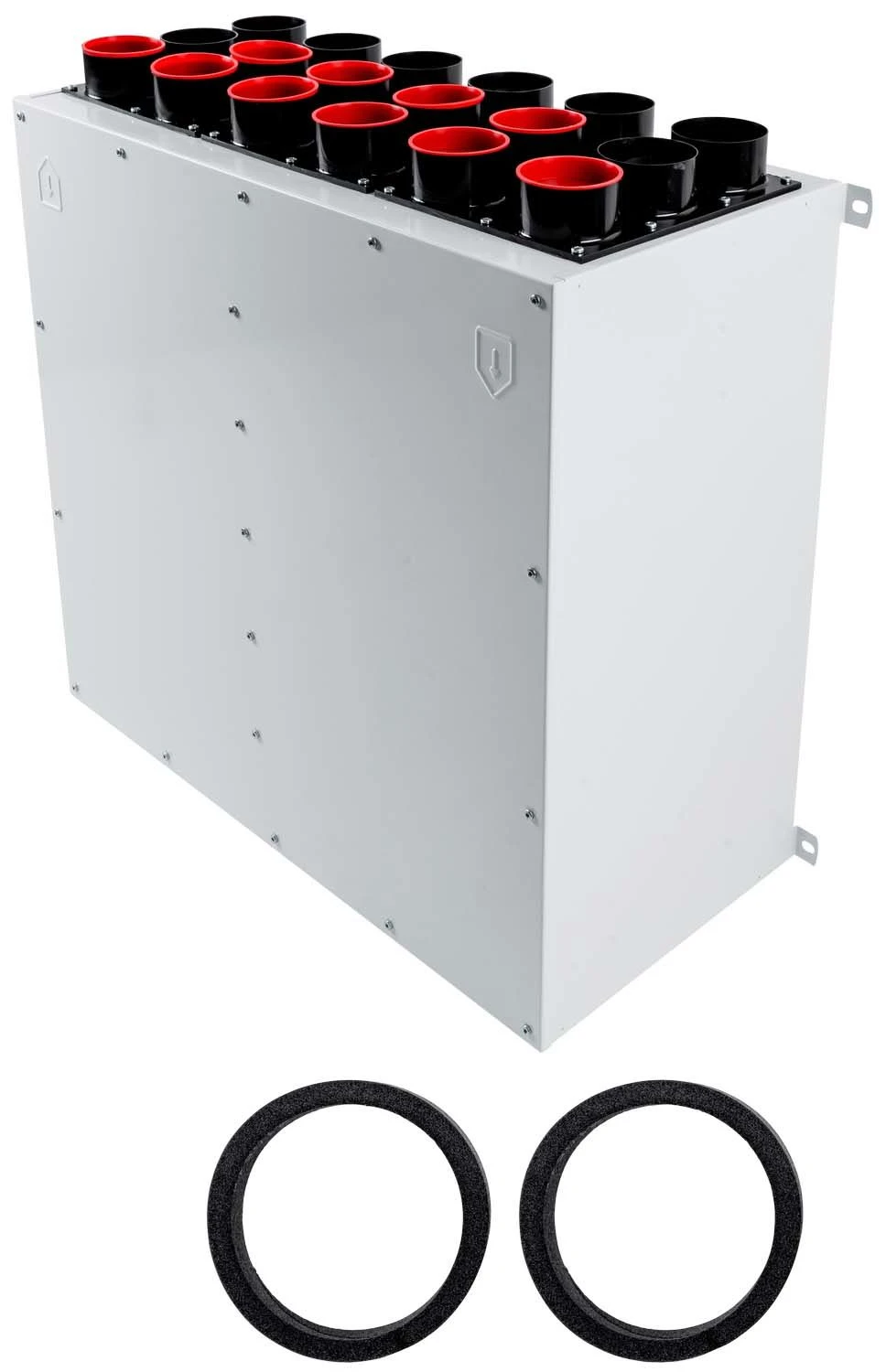 Wolf Cwl Luftverteiler 2577607 DN 160, 2 X 9 Stuzen DN 75, Mit 5 Rohrkappen 3 Wolf Cwl Luftverteiler 2577607 DN 160, 2 X 9 Stuzen DN 75, Mit 5 Rohrkappen