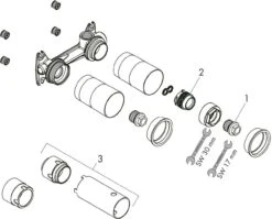 Hansgrohe Axor Grundkörper 13623180 DN 15, Für 2-Loch-Waschtischarmatur -Geberit Store hansgrohe Axor Grundkoerper 13623180 DN 15 fuer 2 Loch Waschtischarmatur 2