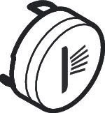 Hansgrohe ShowerSelect Druckknopf 92578450 Für UP-Thermostat, Taste Seitenbrause, Weiß